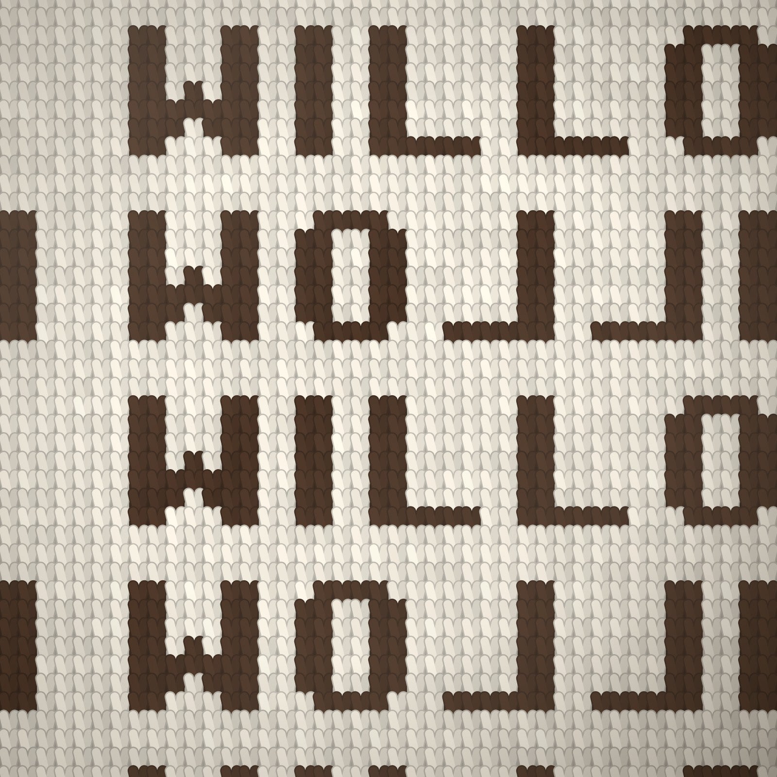 Close view of the name Willow, upright and mirrored rows